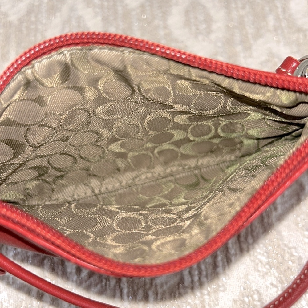 Coach Red Leather Wristlet - Picture 10 of 14